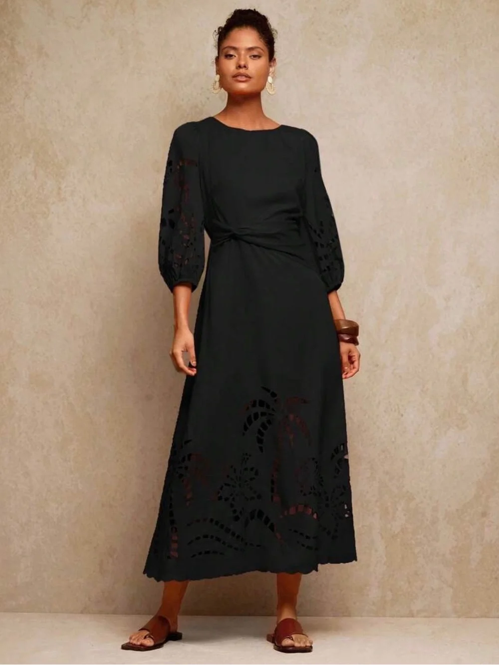 EUC SHEIN Laser Engraved Dress